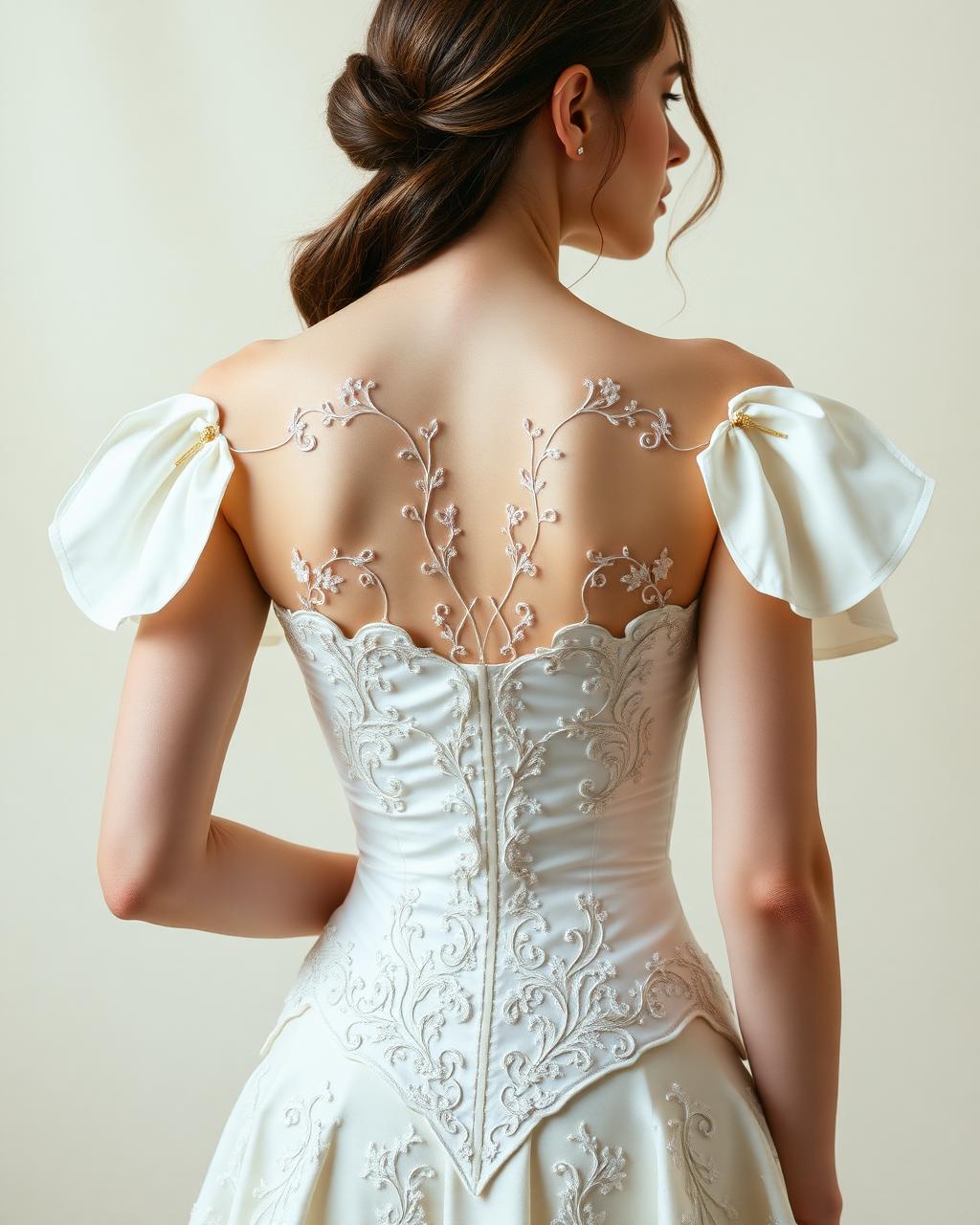 Cabbage Flutter — Bodice, Ivory