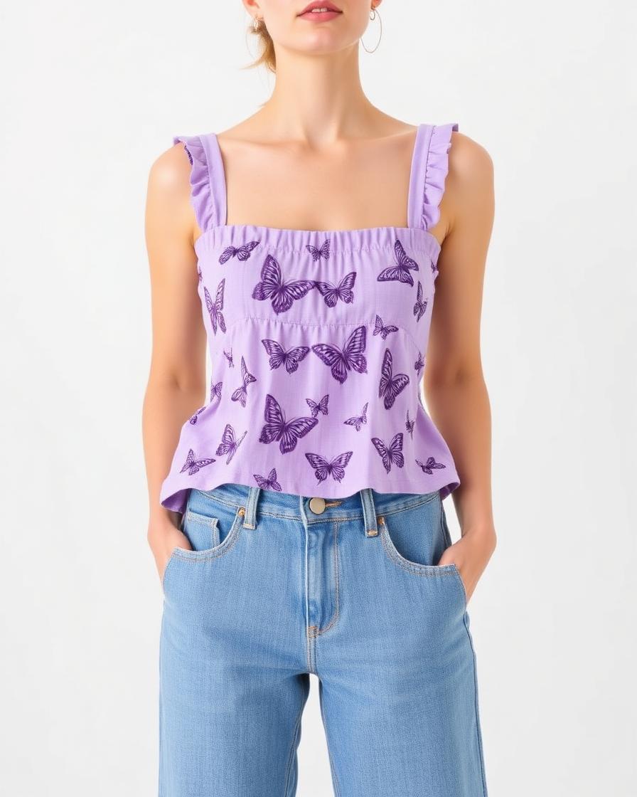 Lavender Linen Top — Bodice, Lavender