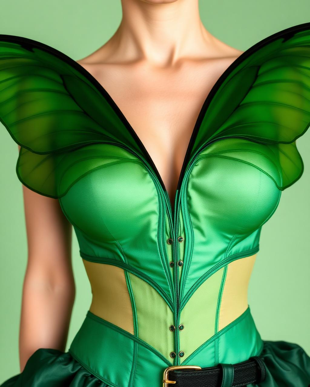 Malachite Plunge — Bodice, Emerald