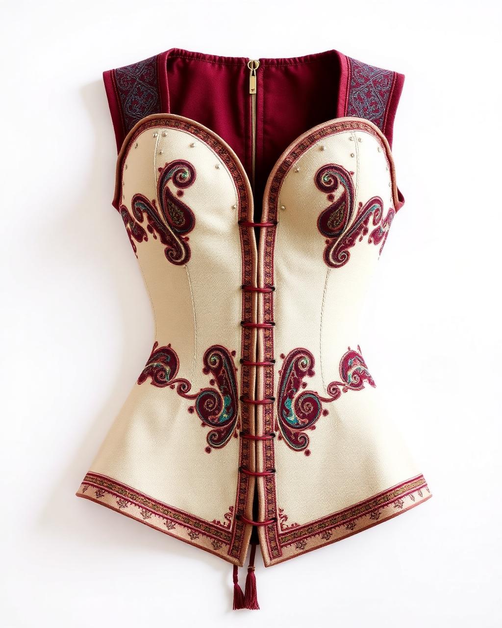 Pashmina Paisley — Bodice, Cream