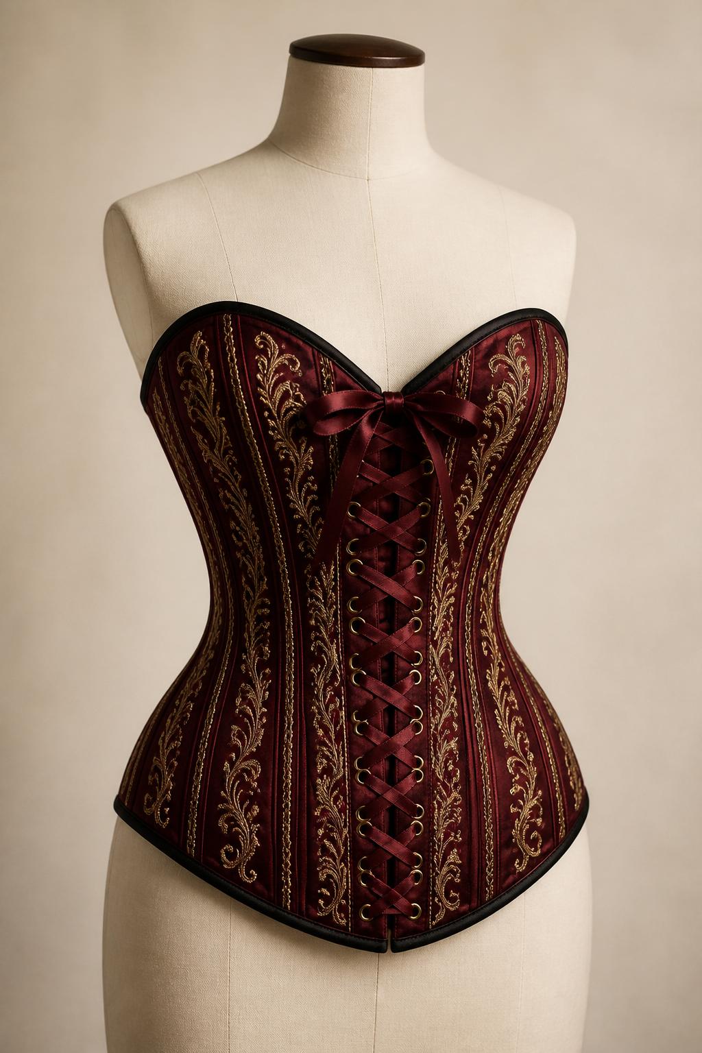 Velvet Liturgy — Overbust, Burgundy