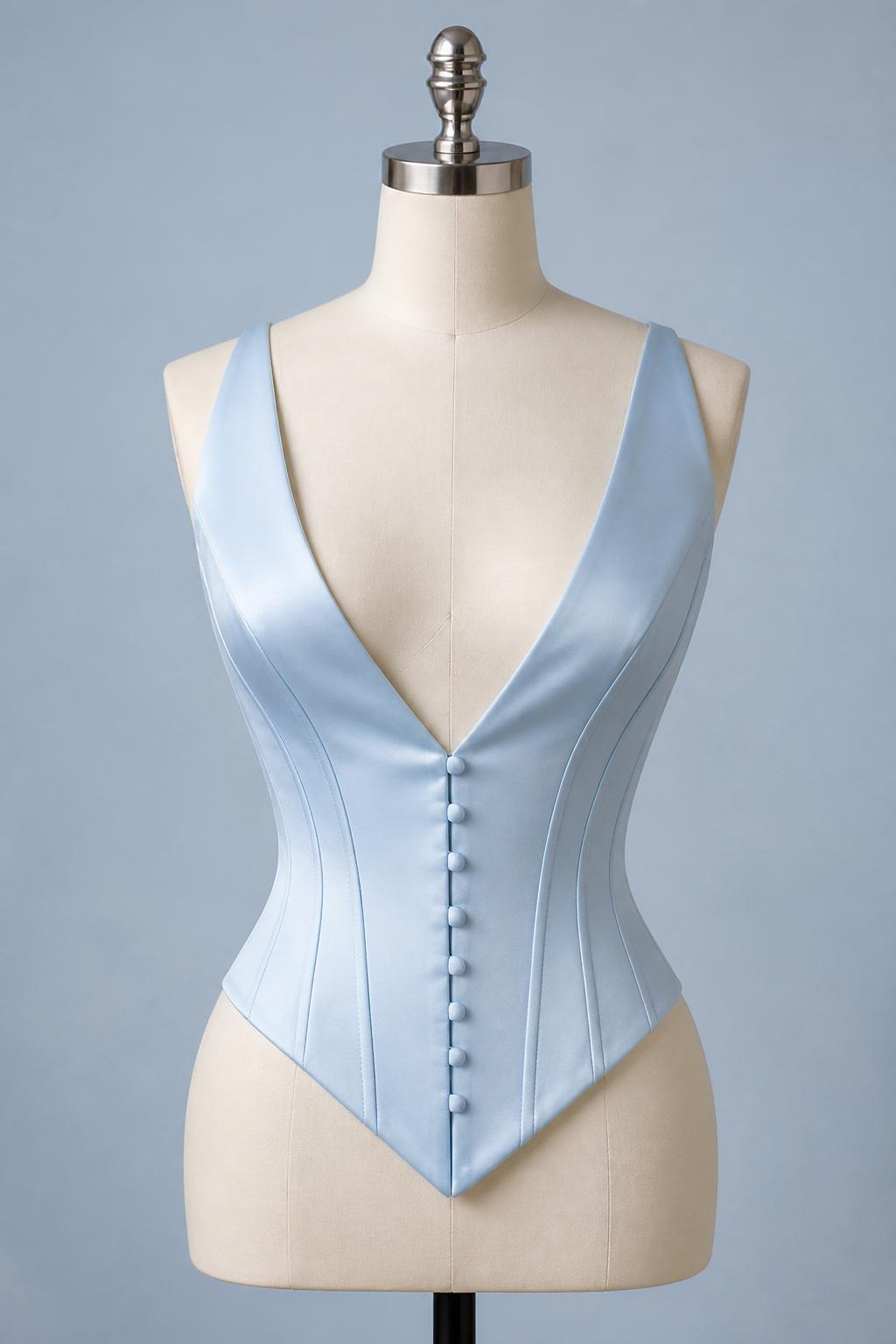 Powder Plunge — Bodice, Powder Blue