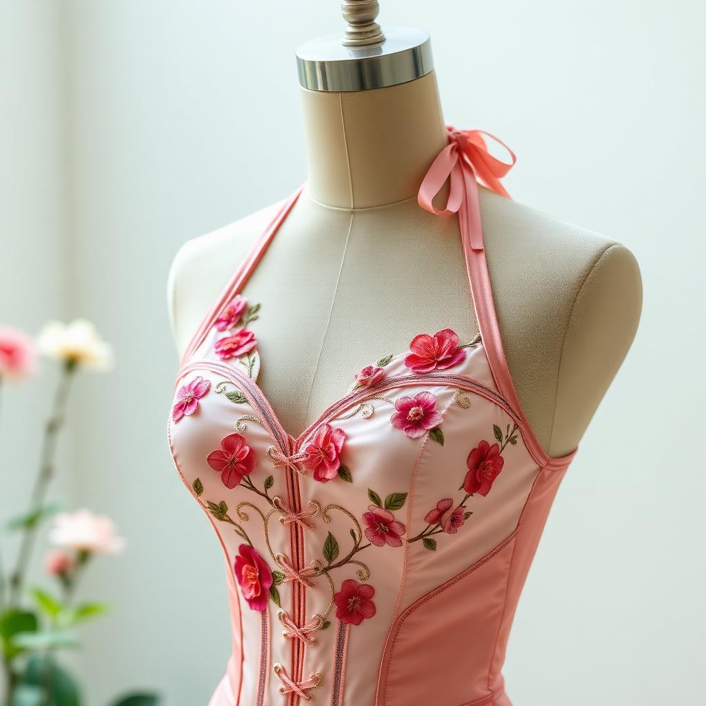 Cherry Halter — Overbust, Blush