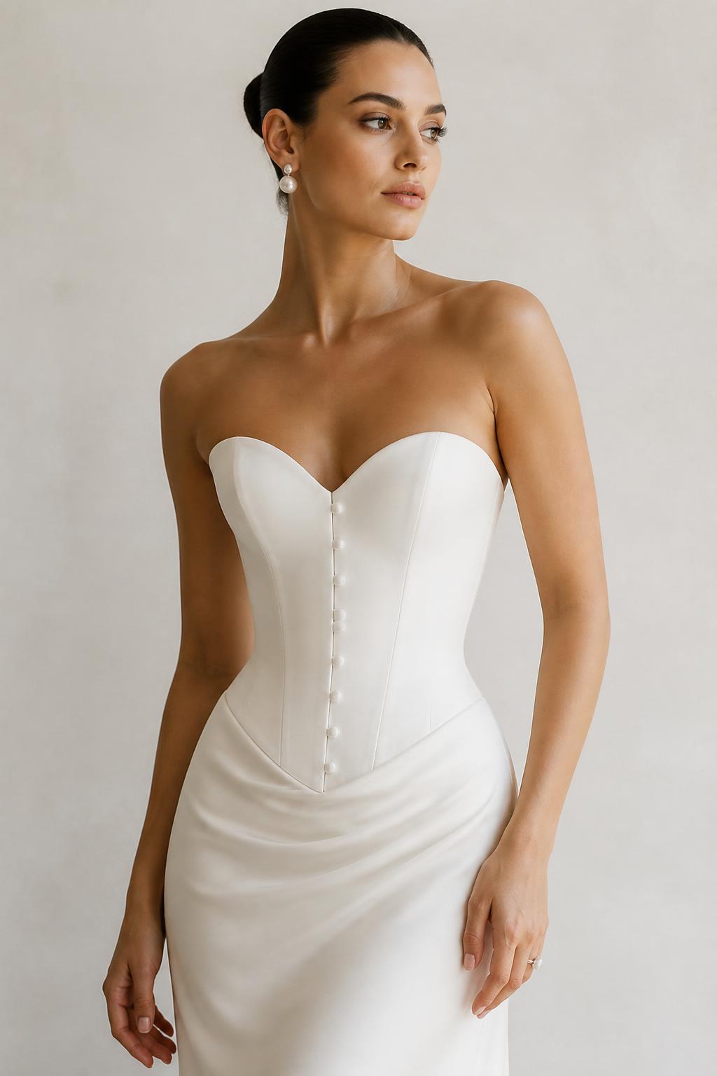 Silk Chapel — Overbust, Ivory